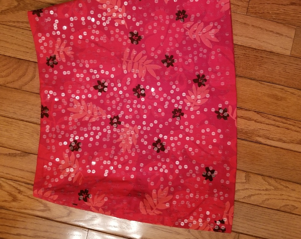 Express red skirt with bling